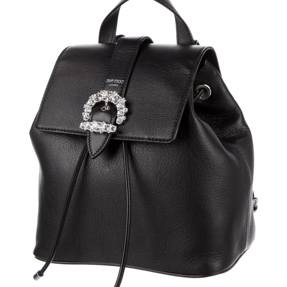 NWT Jimmy Choo Cheri Backpack Crystal Embellished, NAVY, Medium, Adjust… main image 5